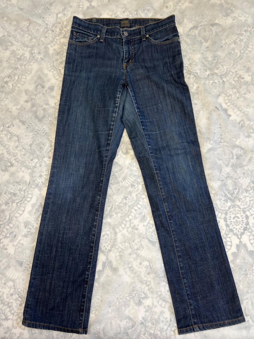 Citizens of Humanity Elson Medium Rise Straight Leg Jeans Stretch Dark Wash 29